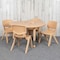 Flash Furniture Round 33 W, 33 L, 23.75 H, Plastic, Steel, Brown YU-YCX-0073-2-ROUND-TBL-NAT-E-GG - alternate 1